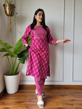 New Exclusive Hand  block printed Stitched Cotton  Kurtis with Pant